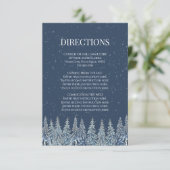 Rustic Winter Forest Wedding Direction Insert Informatiekaartje (Staand voorkant)