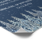 Rustic Winter Forest Wedding Guest Book Sign Poster (Hoek)