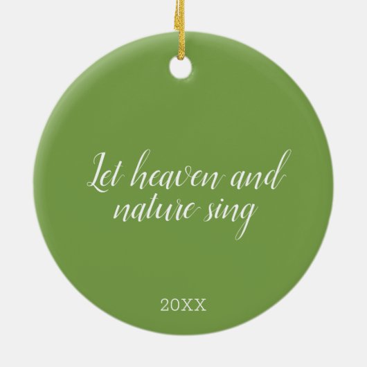 Rustic Winter Greenery Waterverf Keramisch Ornament (Achterkant)