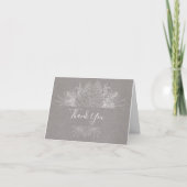 Rustic Winter | Grijs ingevuld Hartelijk dank Bedankkaart (Voorkant)