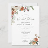 Rustic Winter Holiday Greenery Pine Vrijgezellenfe Kaart (Voorkant)