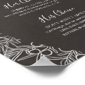 Rustic Winter | Houtskool Signature Drankjes Bord Poster (Hoek)