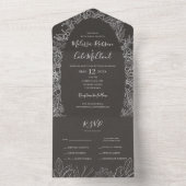 Rustic Winter | Koolstof afdichting en verzending All In One Uitnodiging (Binnen)