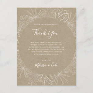 Rustic Winter   Kraft - Hartelijk dank - Ontvangka Briefkaart