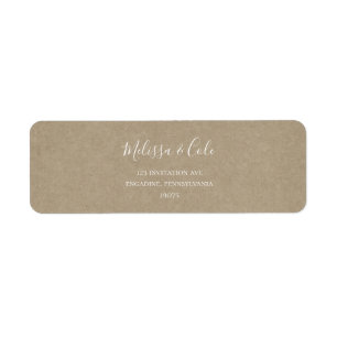 Rustic Winter Kraft Return Address Label