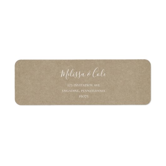 Rustic Winter | Kraft Return Address Label (Voorkant)