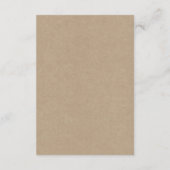 Rustic Winter | Kraft Schedule of Events Card Informatiekaartje (Achterkant)