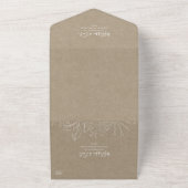 Rustic Winter | Kraft Seal and Send All In One Uitnodiging (Buitenkant)
