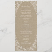 Rustic Winter | Kraft Wedding Programme Programma (Achterkant)
