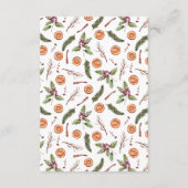 Rustic Winter Minimalist Wedding Details Informatiekaartje (Achterkant)