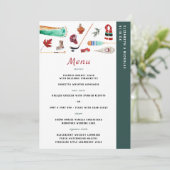 Rustic Winter Mountain | Menu Camping Wedding (Staand voorkant)