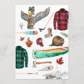 Rustic Winter Mountain | Menu Camping Wedding (Achterkant)