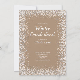 Rustic Winter Nederland eerste verjaardag uitnodig Kaart
