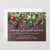 Rustic Winter Nouvelle adresse Moving Faire-part (Devant / Derrière)