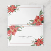 Rustic Winter Poinsettia Red Christmas Wedding (Buitenkant ongevouwen)