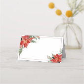Rustic Winter Poinsettia Red Christmas Wedding (Achterkant)