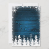 Rustic Winter Snowflake Wedding Kaart (Achterkant)