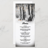 Rustic Winter Tree & String Lights Feestmenu Menu (Voorkant / Achterkant)