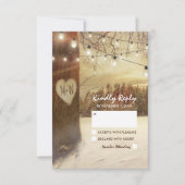 Rustic Winter Tree Twinkle lumières mariage RSVP (Devant)