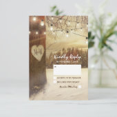 Rustic Winter Tree Twinkle lumières mariage RSVP (Debout devant)