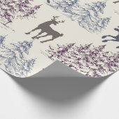 Rustic Winter Trees And Deer Cadeaupapier (Hoek)