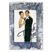 Rustic Winter Wedding Foto bedankt (Voorkant)