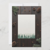 Rustic winter wedding invitation with photo (Dos)