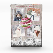 Rustic Winter Wonderland Barn Wood Foto Collage (Voorkant)