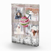 Rustic Winter Wonderland Barn Wood Foto Collage (Rechts)