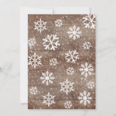 Rustic Winter Woodland Animals Baby shower Kaart (Achterkant)