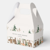 Rustic Winter Woodland Baby Shower Bedankdoosjes (Achterkant)