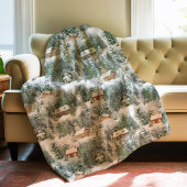Rustic Winter Woodland Fleece Deken