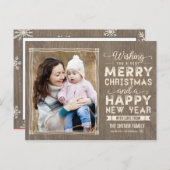 Rustic Wishes Holiday Briefkaart (Voorkant / Achterkant)