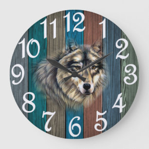 Rustic Wolf Grote Klok