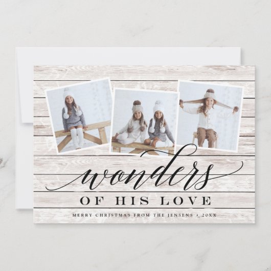 Rustic Wonder | Carte Collage photo de vacances (Devant)