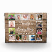 Rustic Wood 14 Afbeelding Collage Familienaam Quot Fotoblokken (Voorkant)