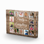 Rustic Wood 14 Afbeelding Collage Familienaam Quot Fotoblokken (Rechts)