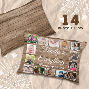 Rustic Wood 14 Quote voor fotocollage Accent Kussen