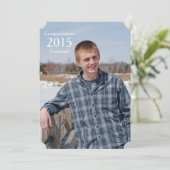 Rustic Wood 2015 Afstuderen Fotoaankondiging Kaart (Staand voorkant)