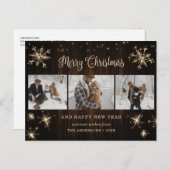 Rustic Wood 3 Briefkaarten met feestdagen (Voorkant / Achterkant)