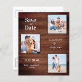 Rustic Wood 3 Foto budget Weddenschap sparen de da (Voorkant / Achterkant)