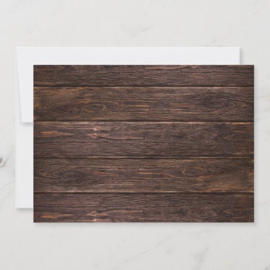 Rustic Wood 3 Foto met prettige kerstKaart met boo Kaart (Achterkant)