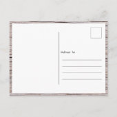 Rustic Wood 4 Afbeelding voor kerstmis met fotocol Briefkaart (Achterkant)