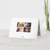 Rustic Wood 4 Foto-collage Kerstmis Feestdagen Kaart (Achterkant)