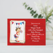 Rustic Wood 4 juillet Baby shower Invitation (Debout devant)