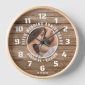 Rustic Wood 5th Wedding Jubileum Paar Foto (Voorkant)