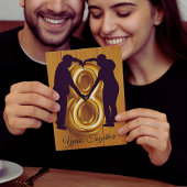 Rustic Wood 8th Mariage Anniversaire Carte Couple