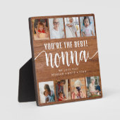 Rustic Wood Aangepaste foto Je bent de beste Nonna Fotoplaat (Voorkant)