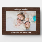 Rustic Wood Aangepaste naam Foto Plaque Fotoplaat (voorkant)