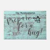 Rustic Wood Aangepaste naam Fun, klaar voor een be Deurmat (Voorkant)